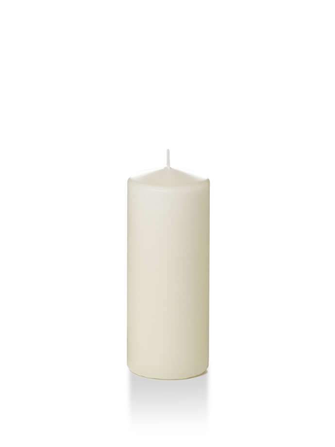 Wholesale 2.25" x 5" Slim Pillar Candles Ivory