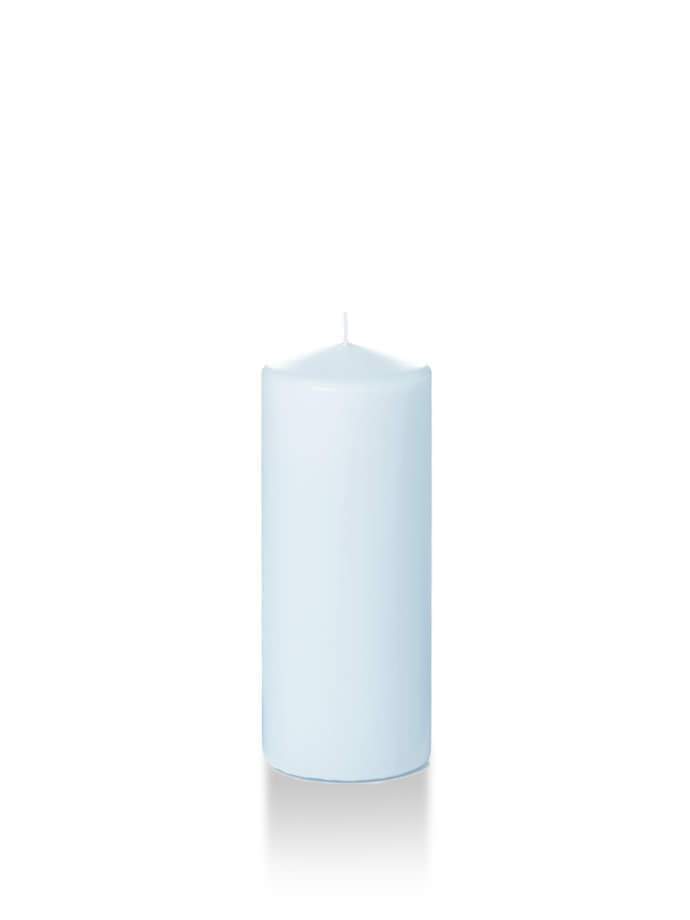 Wholesale 2.25" x 5" Slim Pillar Candles Ice Blue