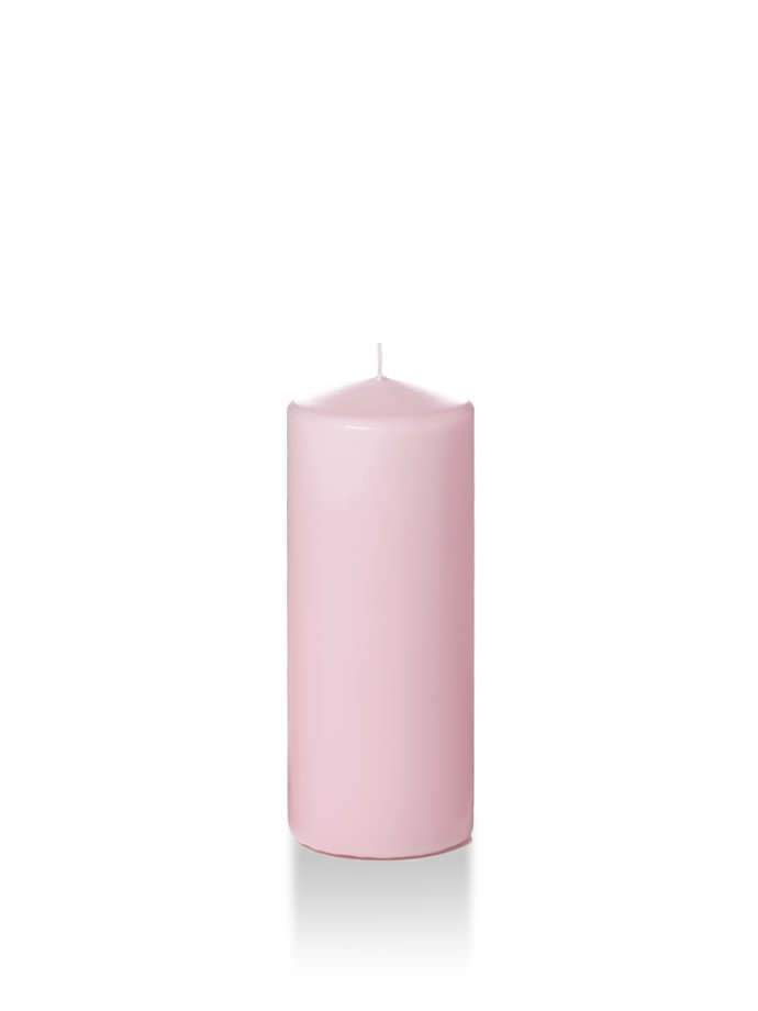 2.25" x 5" Slim Pillar Candles Light Rose