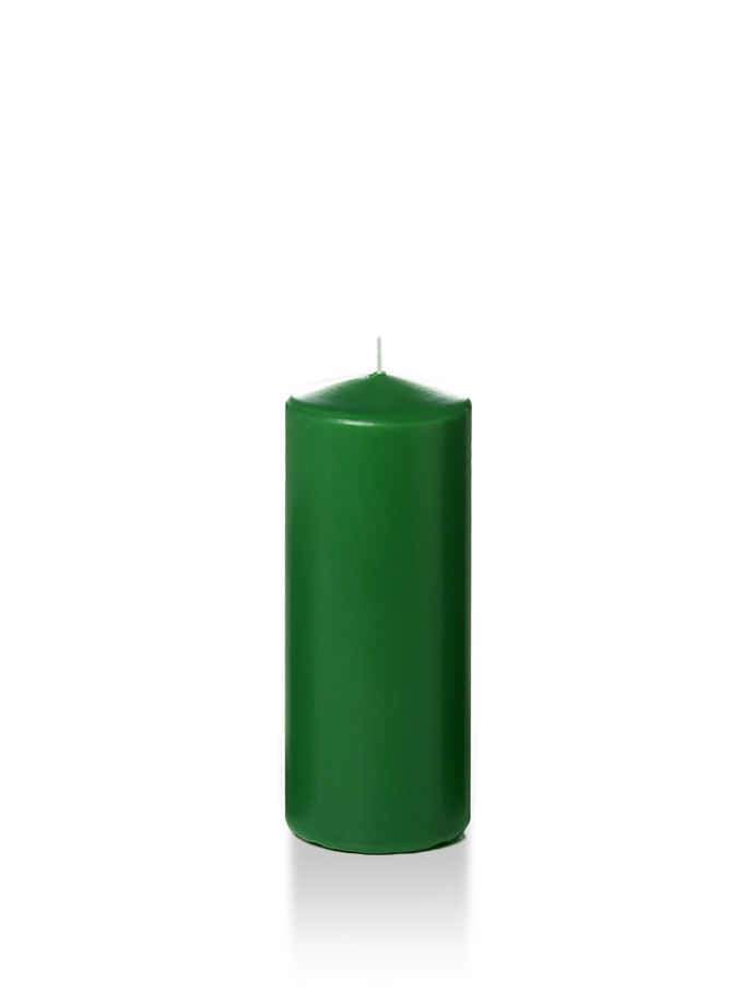 Wholesale 2.25" x 5" Slim Pillar Candles Hunter Green