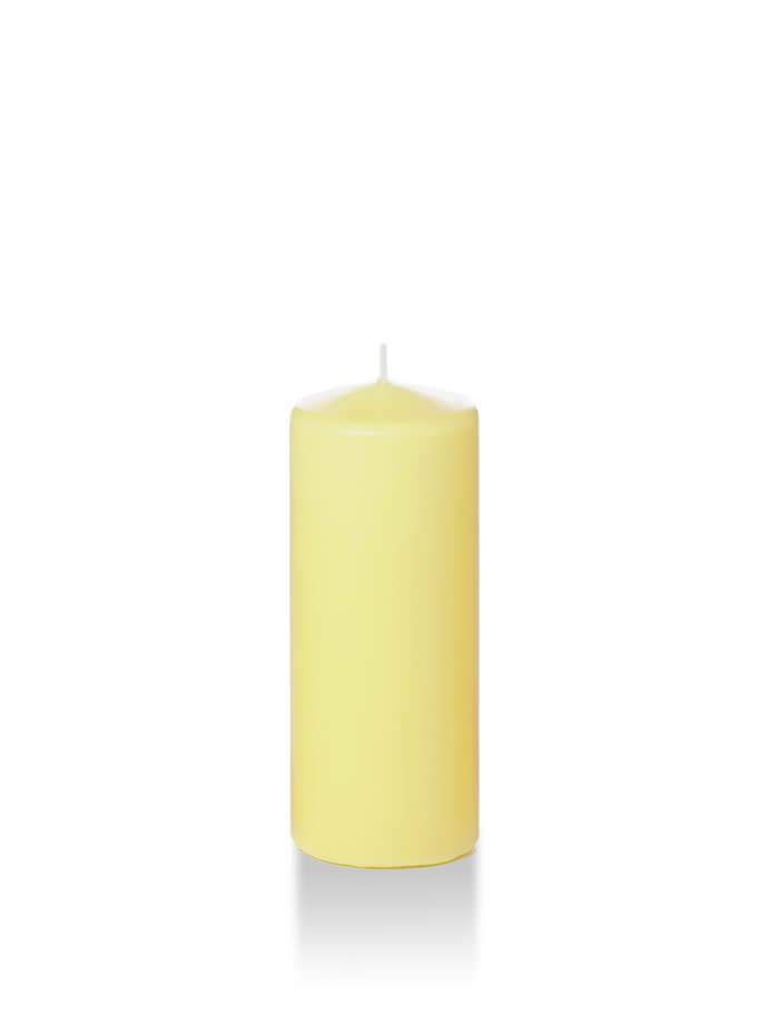 Wholesale 2.25" x 5" Slim Pillar Candles Buttercup Yellow