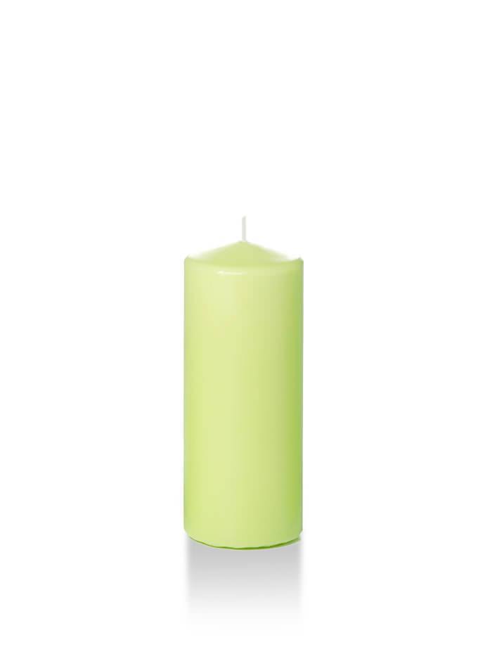 Wholesale 2.25" x 5" Slim Pillar Candles Celery Green