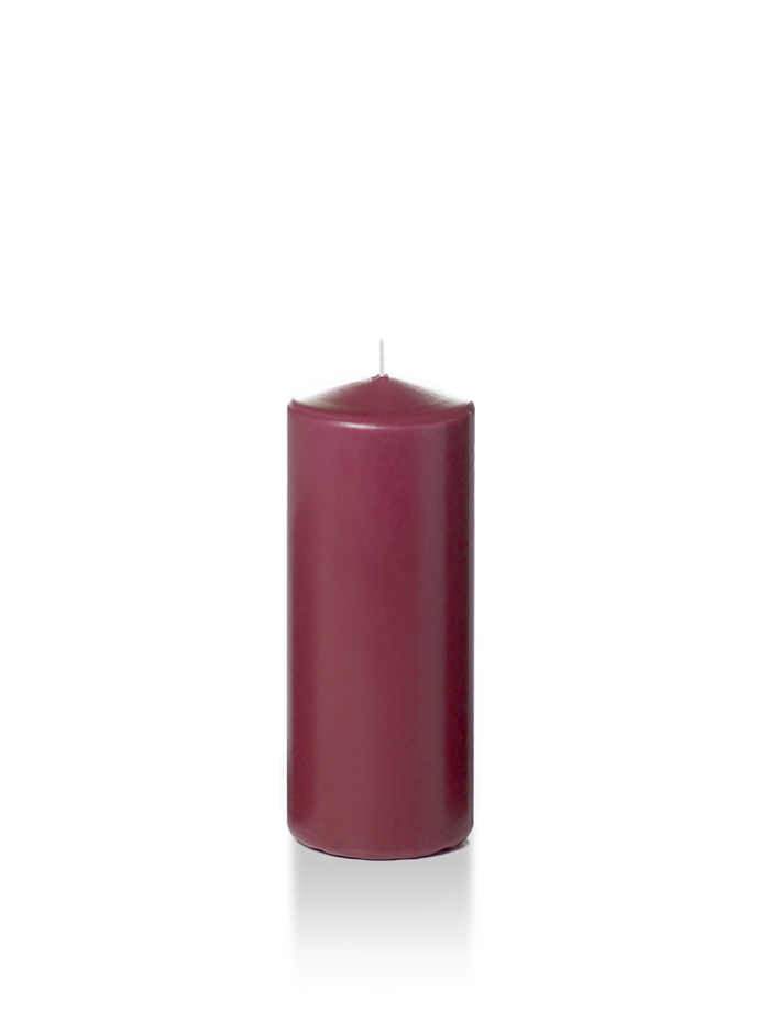 2.25" x 5" Slim Pillar Candles Raspberry