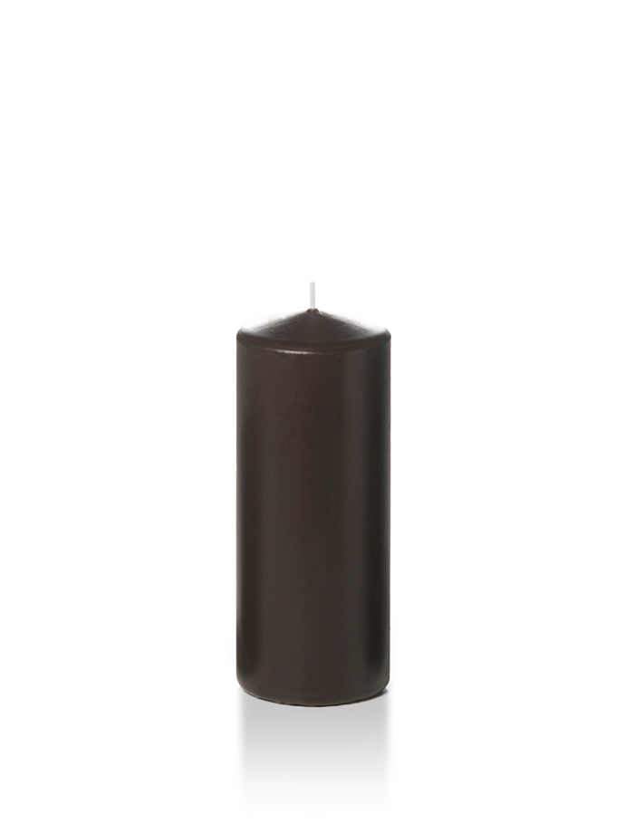 Wholesale 2.25" x 5" Slim Pillar Candles Chocolate