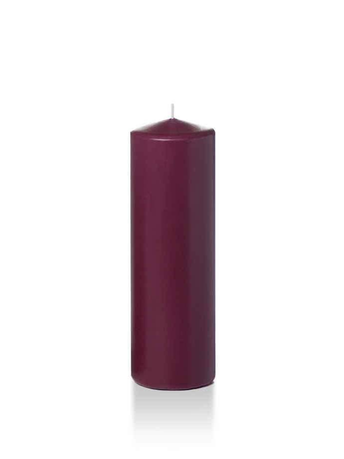 2.25" x 7" Slim Pillar Candles Magenta