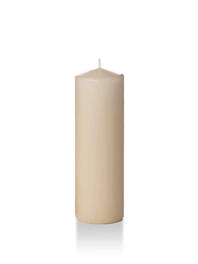 2.25" x 7" Slim Pillar Candles Sandstone