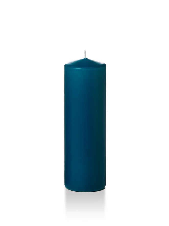 2.25" x 7" Slim Pillar Candles Sapphire