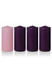 Yummi Candles - 3" x 6" Wholesale Advent Pillar Candles Purple-Rose