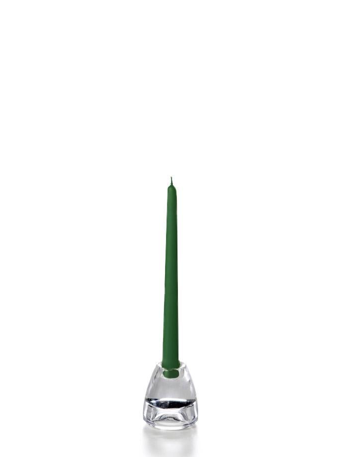 10" Wholesale Taper Candles - Case of 288 Hunter Green