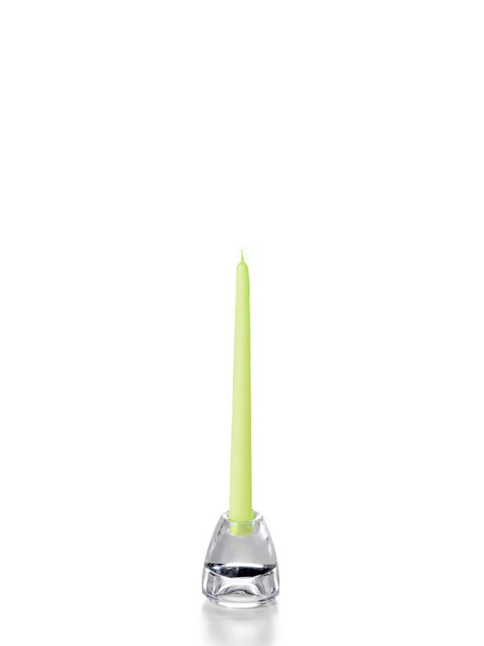 10" Wholesale Taper Candles - Case of 72 Celery Green