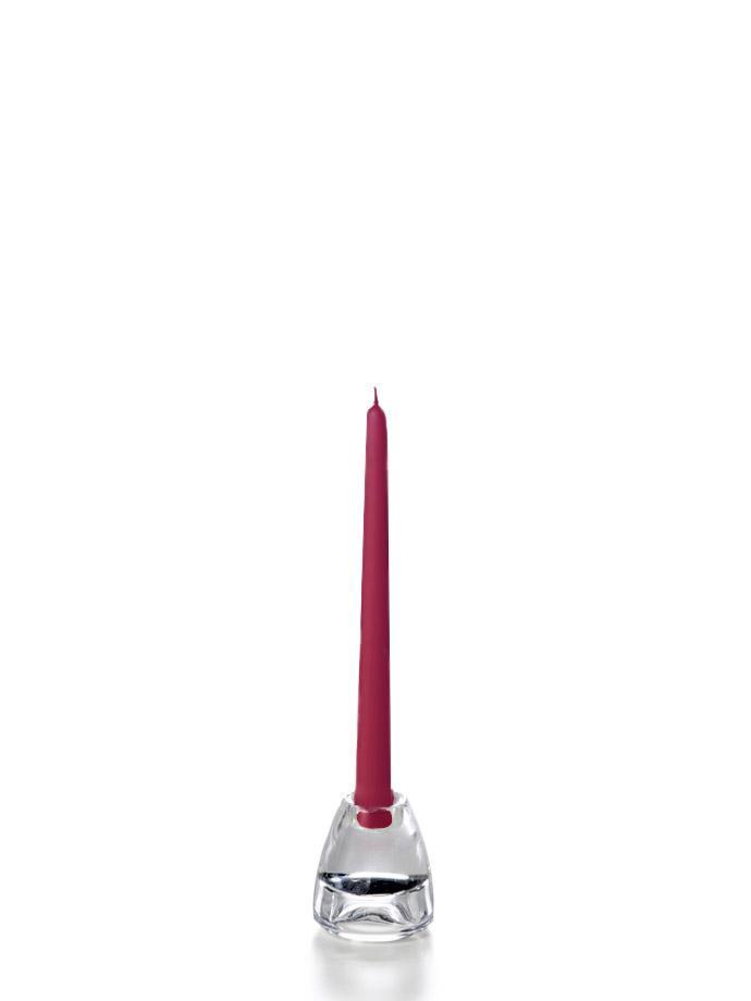 10" Wholesale Taper Candles - Case of 288 Raspberry