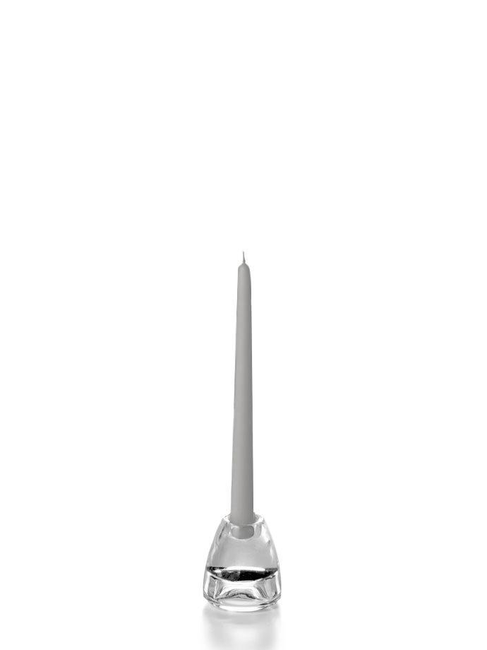 10" Wholesale Taper Candles - Case of 288 Light Gray