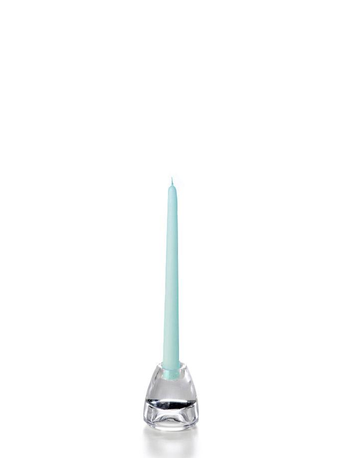 10" Wholesale Taper Candles - Case of 72 Robin Egg Blue