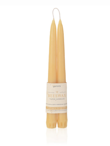 Yummi Candles - 9'' Beeswax Taper Pair