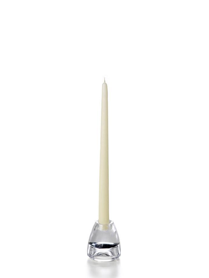 12" Wholesale Taper Candles - Case of 72 Ivory