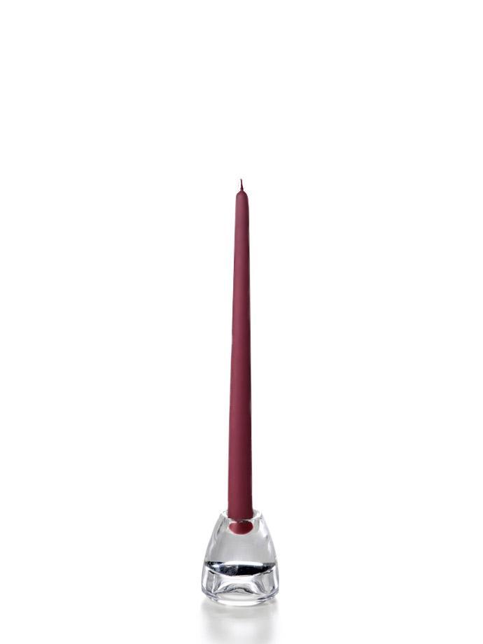 12" Wholesale Taper Candles - Case of 72 Magenta