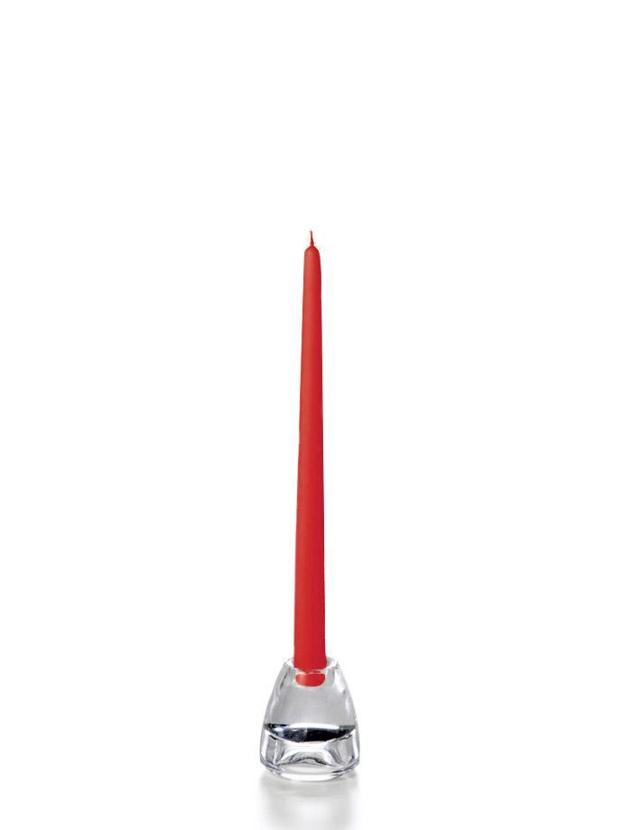 12" Wholesale Taper Candles - Case of 288 Ruby Red