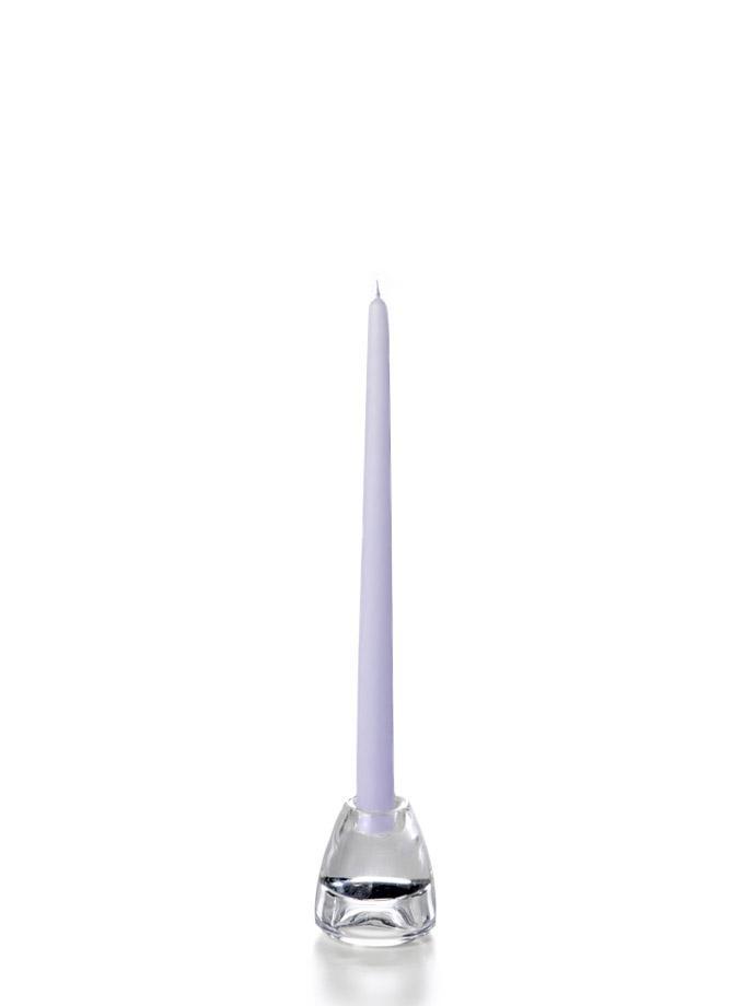 12" Wholesale Taper Candles - Case of 72 Lilac