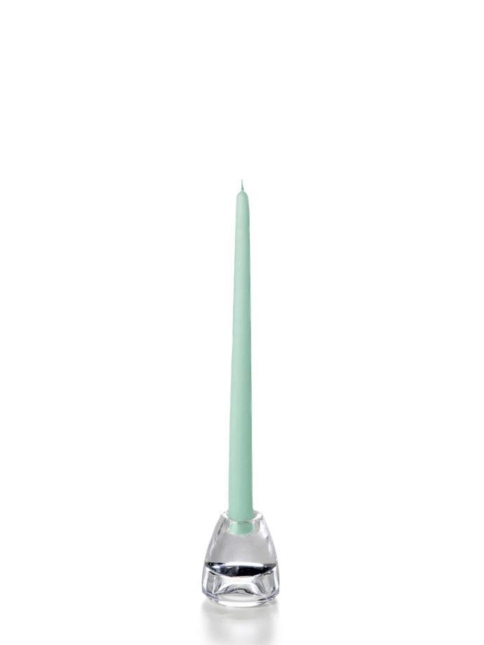 12" Wholesale Taper Candles - Case of 288 Tiffany Blue