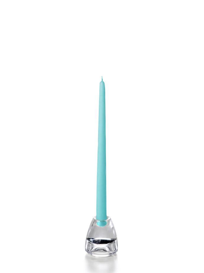 12" Wholesale Taper Candles - Case of 144 Caribbean Blue