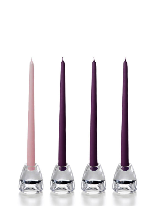 12" Wholesale Advent Taper Candles - Case of 288