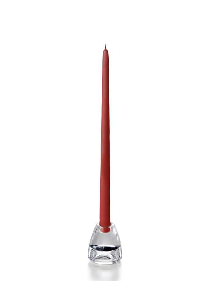 15" Wholesale Taper Candles - Case of 72 Burgundy