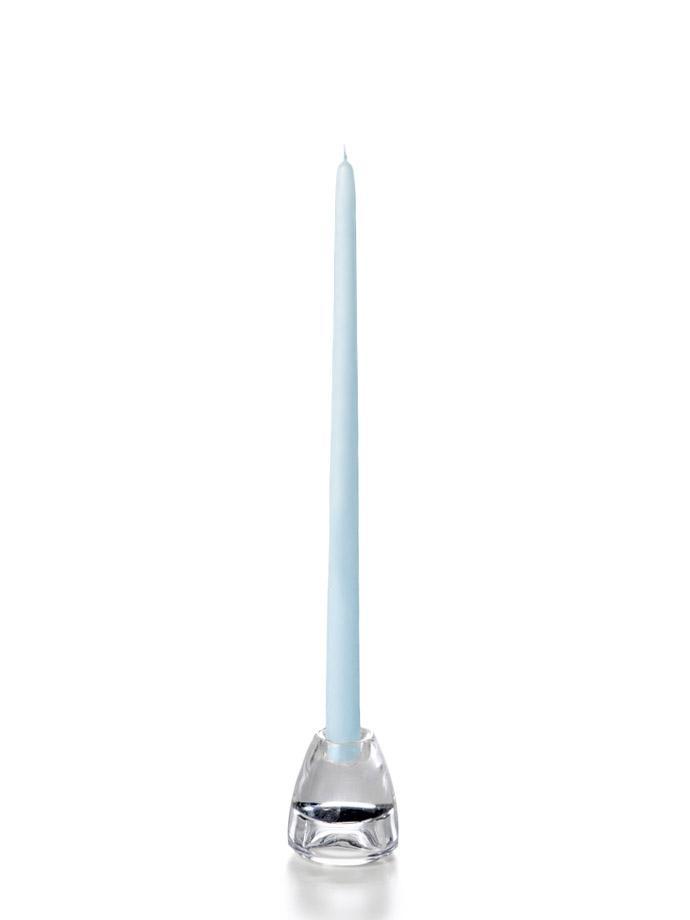 15" Wholesale Taper Candles - Case of 144 Ice Blue