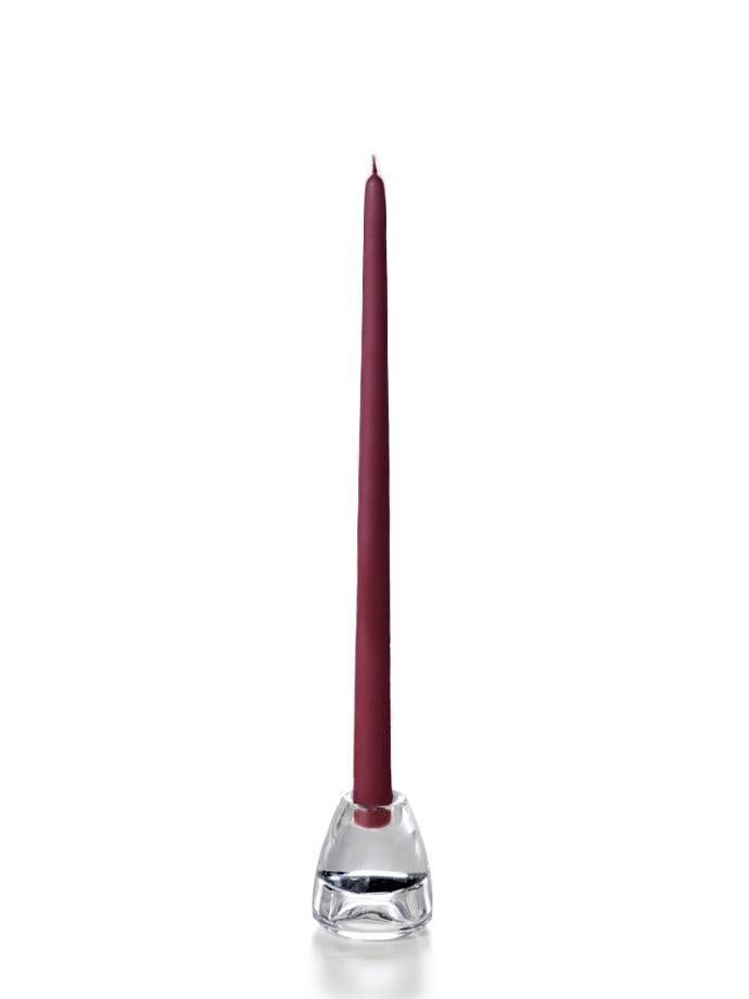 15" Wholesale Taper Candles - Case of 72 Magenta