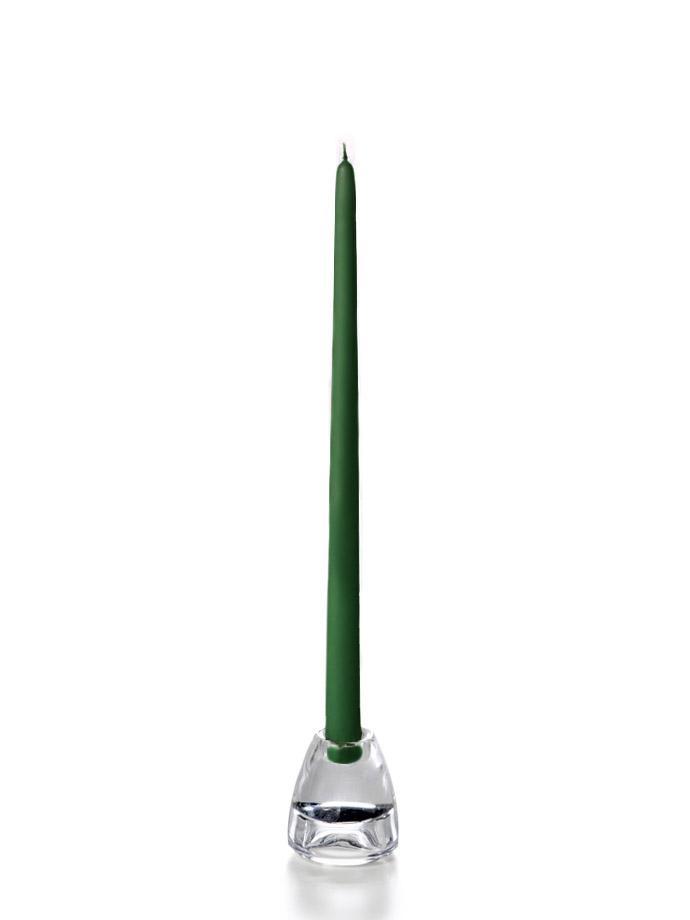 15" Wholesale Taper Candles - Case of 144 Hunter Green