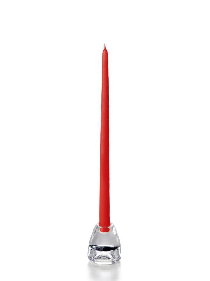 15" Wholesale Taper Candles - Case of 72 Ruby Red