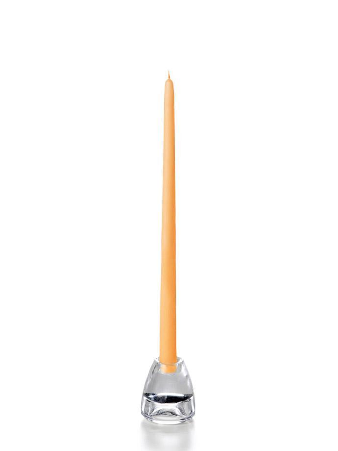 15" Wholesale Taper Candles - Case of 144 Peach