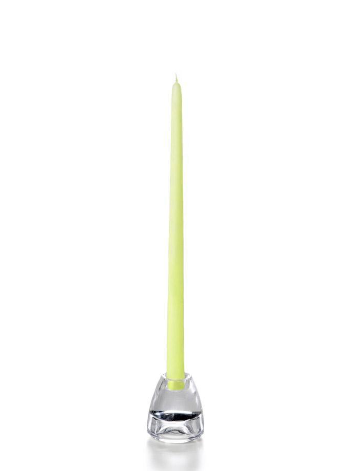 15" Wholesale Taper Candles - Case of 144 Celery Green