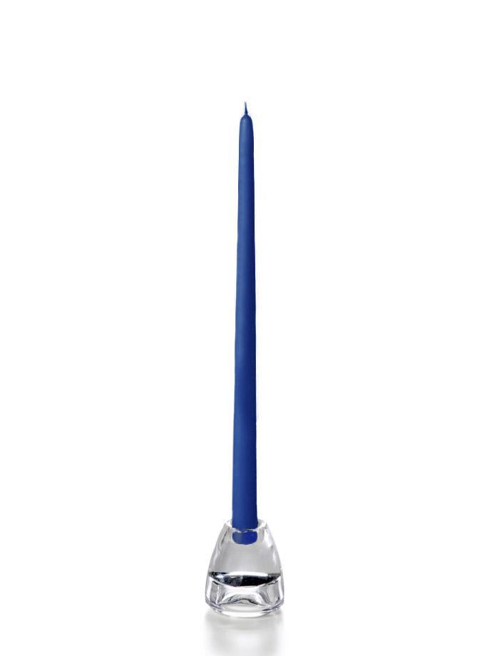 15" Wholesale Taper Candles - Case of 144 Royal Blue