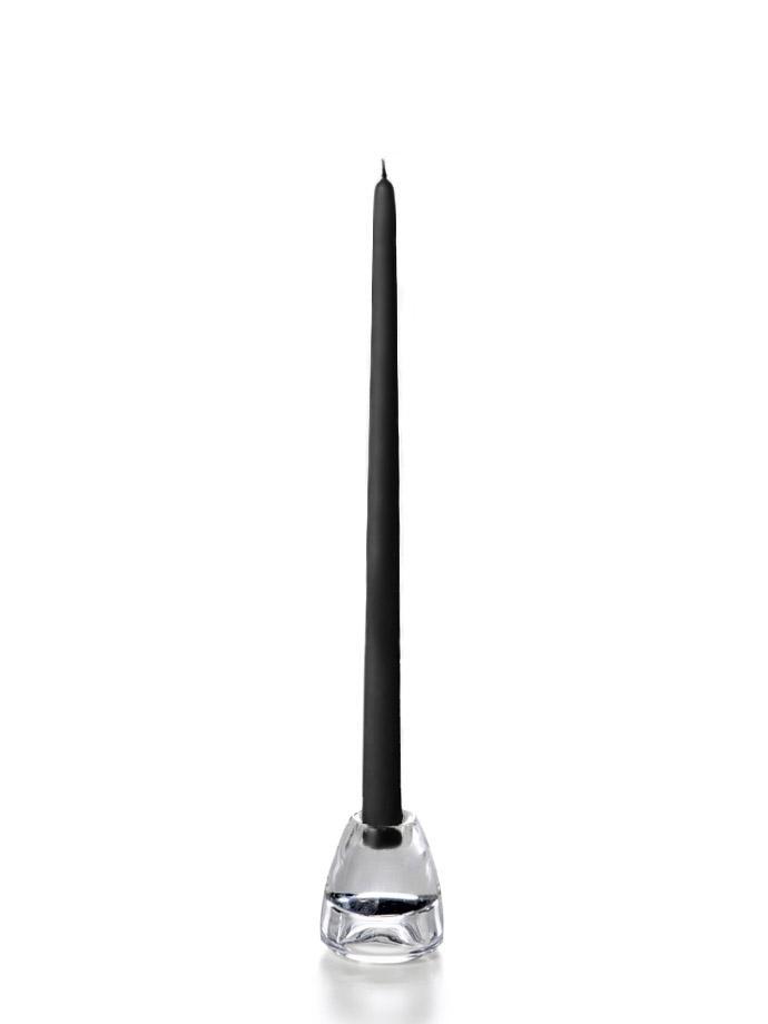 15" Wholesale Taper Candles - Case of 72 Black