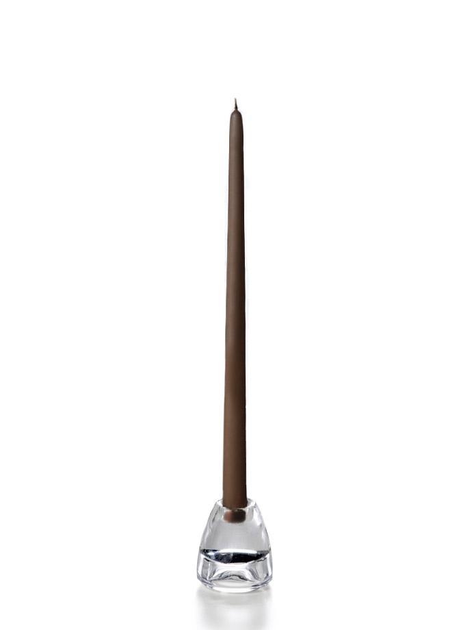 15" Handcrafted Taper Candles Chocolate