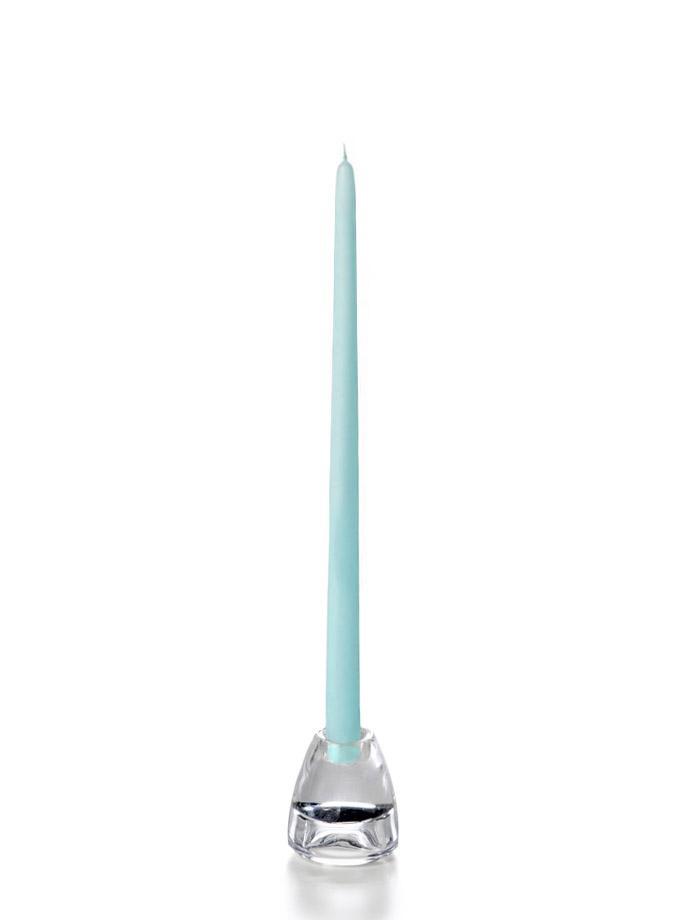 15" Wholesale Taper Candles - Case of 144 Robin Egg Blue