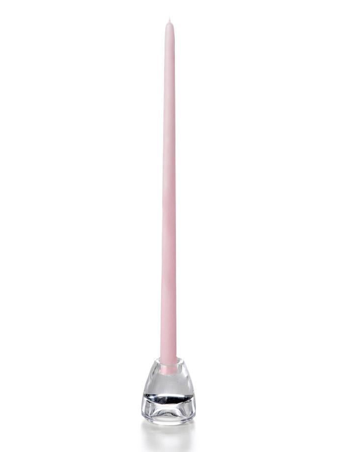 18" Wholesale Taper Candles - Case of 288 Light Rose