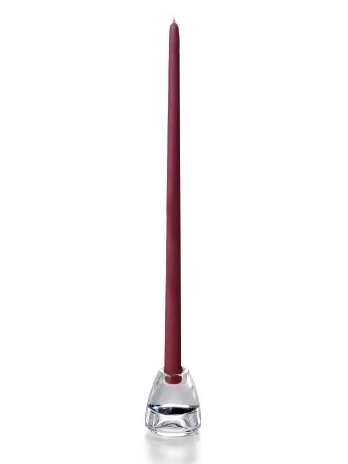 18" Wholesale Taper Candles - Case of 72 Magenta