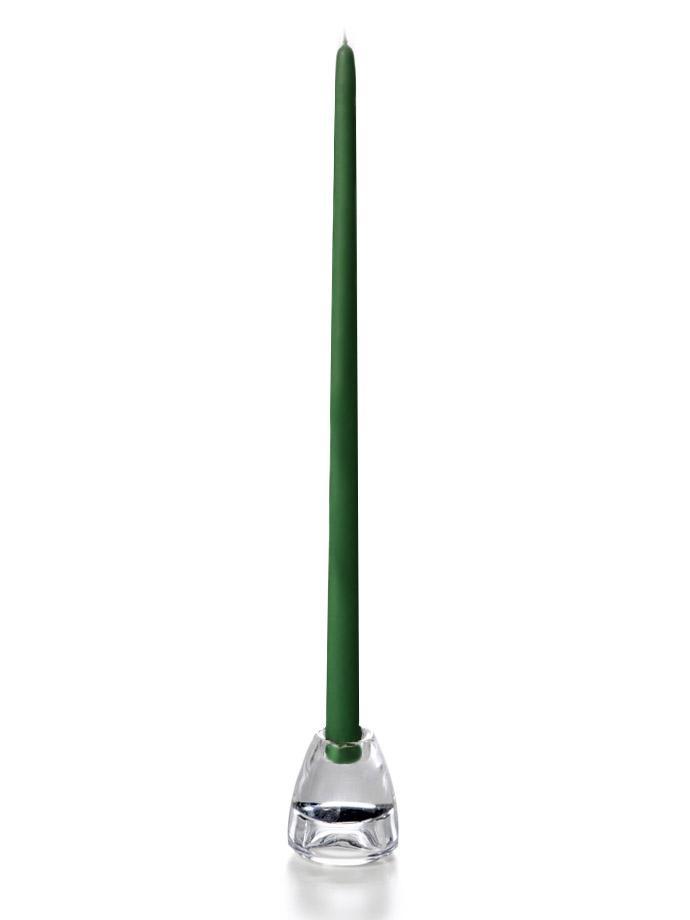 18" Wholesale Taper Candles - Case of 72 Hunter Green