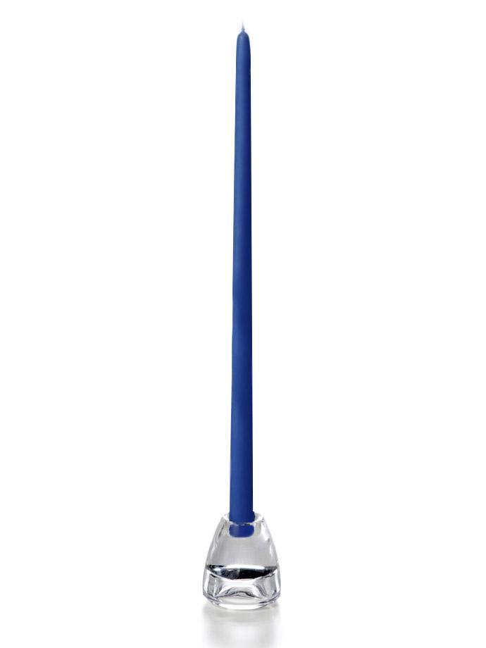 18" Wholesale Taper Candles - Case of 72 Royal Blue