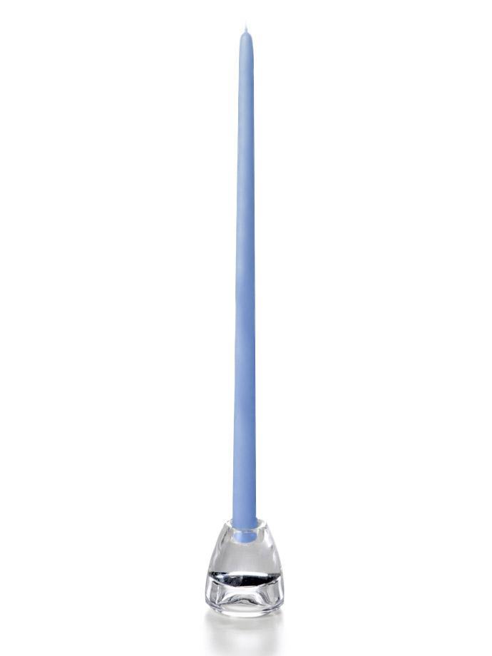 18" Wholesale Taper Candles - Case of 72 Periwinkle Blue