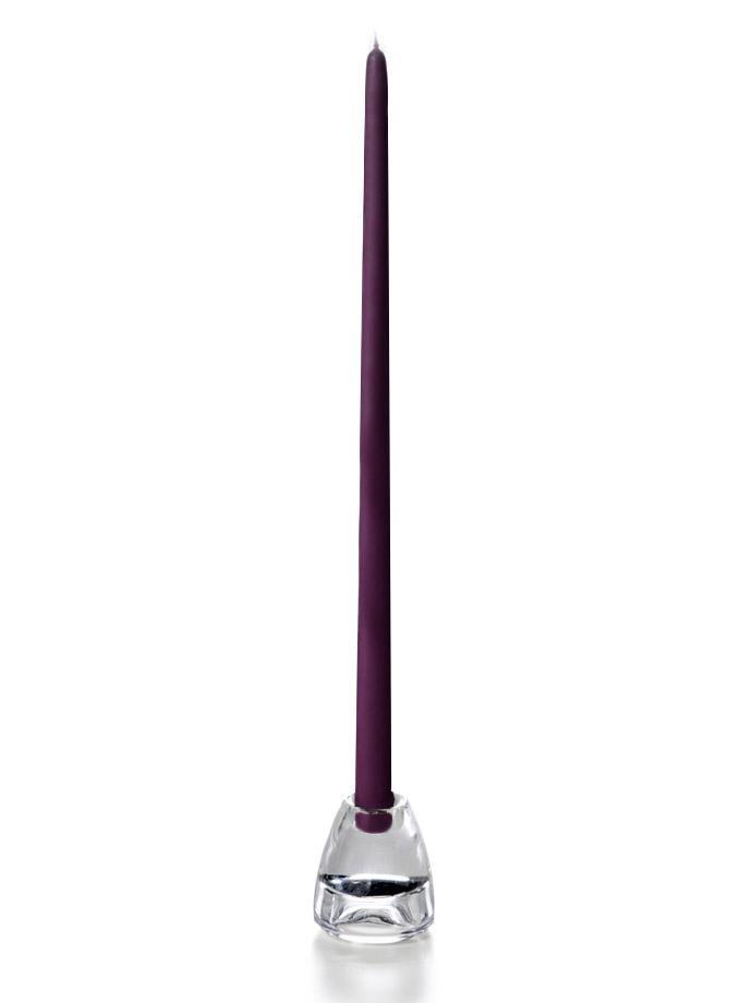 18" Wholesale Taper Candles - Case of 144 Dark Purple