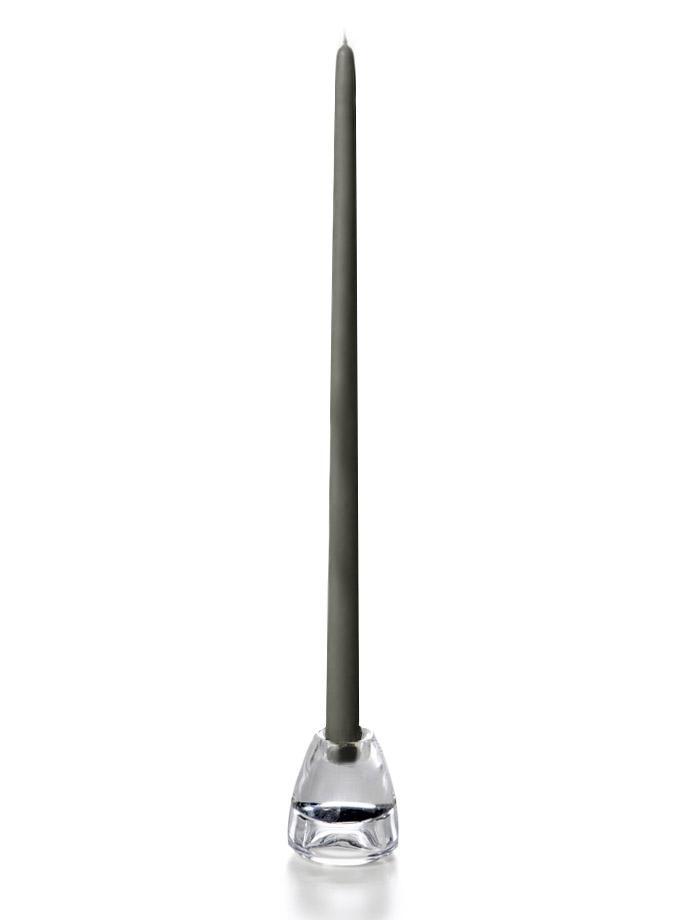 18" Wholesale Taper Candles - Case of 72 Gray