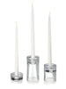 Yummi Candles - 12 Taper Candles and 12 Glass Taper Holders