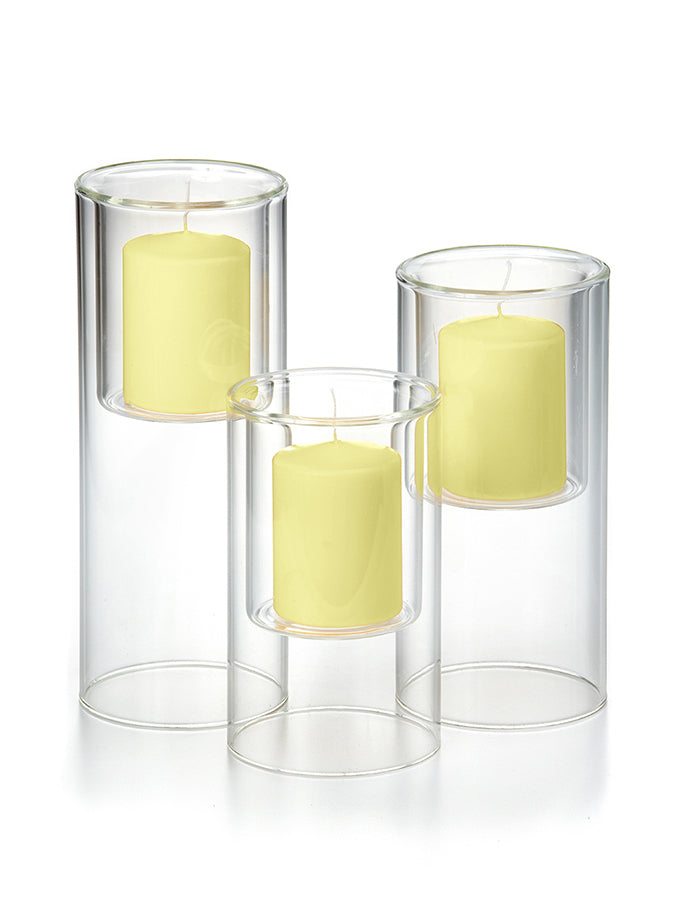 3 Pillar Candles & 3 Ethereal Cylinders