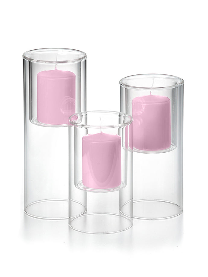 3 Pillar Candles & 3 Ethereal Cylinders