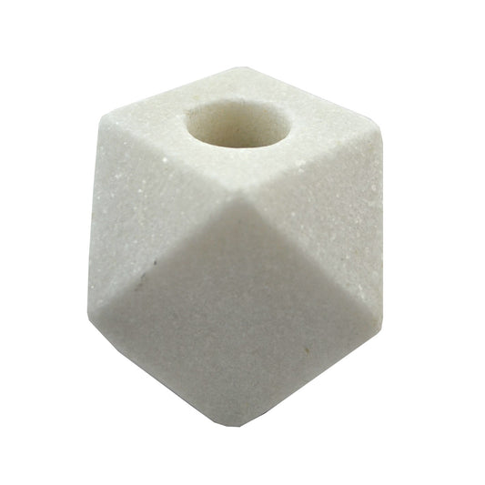 CANDLESTICK MARBLE FINISH WHITE