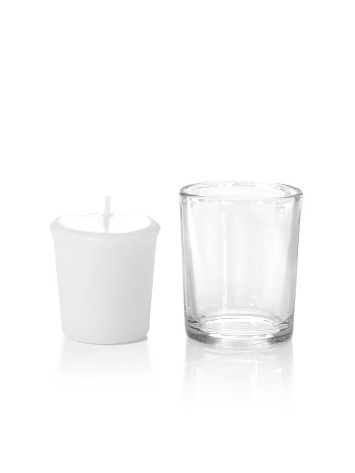 15 Hour Votive Candles & Votive Holders White