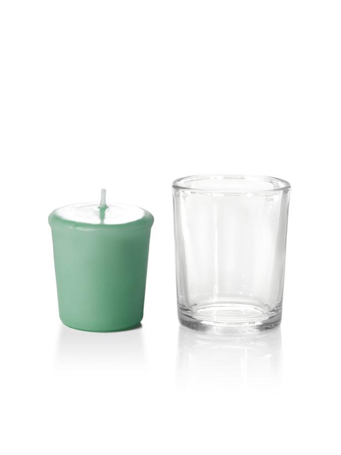 15 Hour Votive Candles & Votive Holders Aqua Green