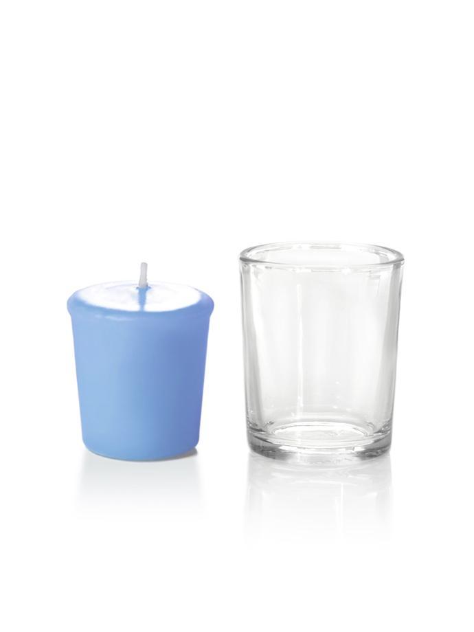 15 Hour Votive Candles & Votive Holders Periwinkle Blue